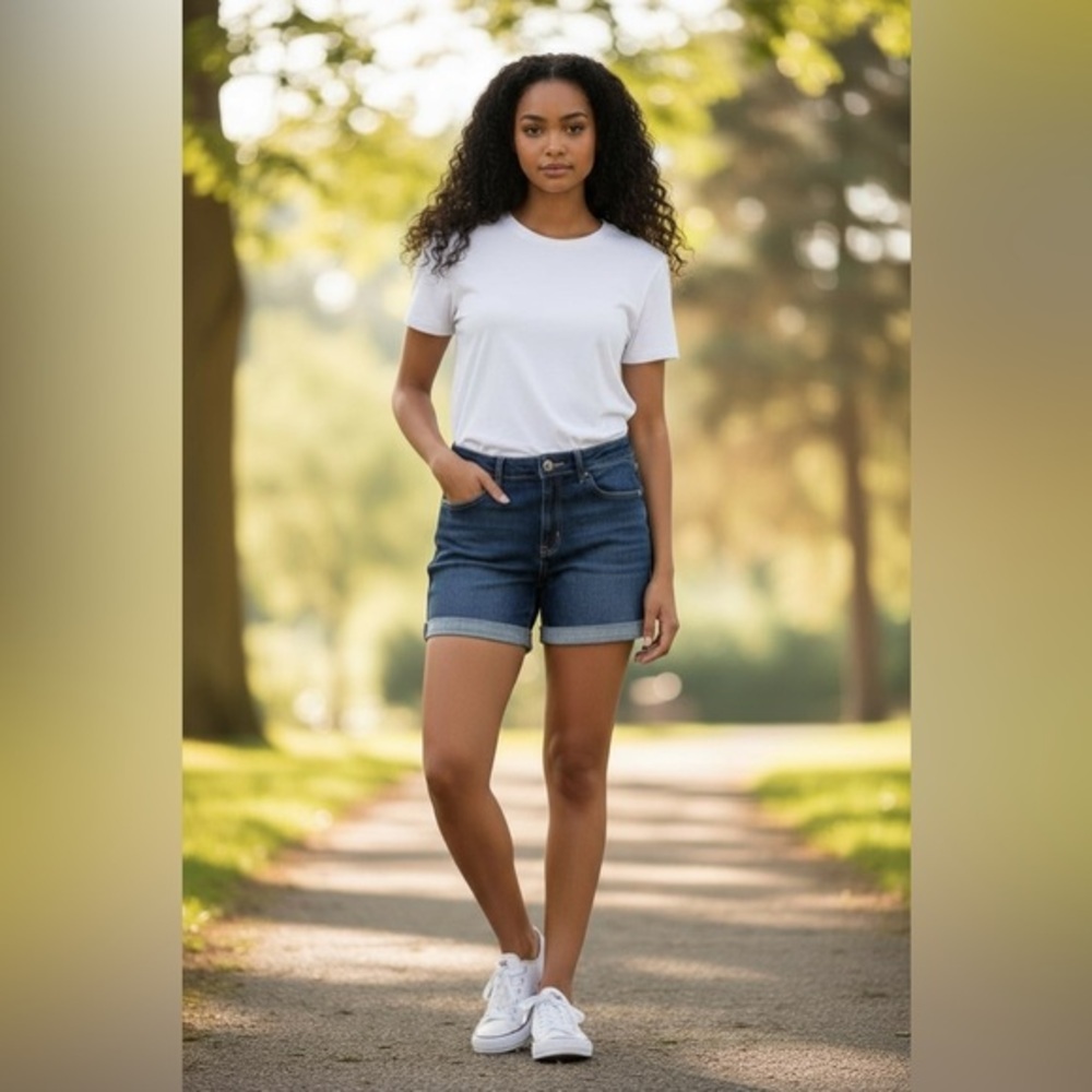 Amazon Essentials Women's Jean Shorts - Dark Blue BRAND NEW
